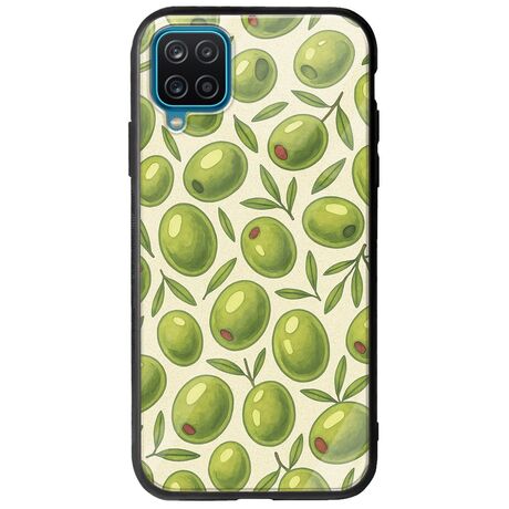 Olive Vibes Samsung Galaxy A12 Groove TPU (Tempered Glass και TPU)