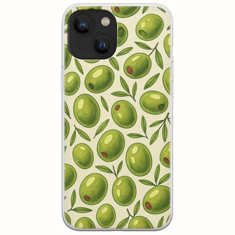 Olive Vibes iPhone 13  Flexible TPU (Διάφανη Σιλικόνη)