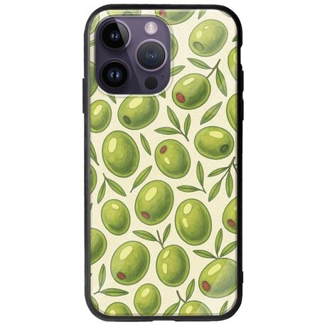 Olive Vibes iPhone 15 Pro Groove TPU (Tempered Glass και TPU)