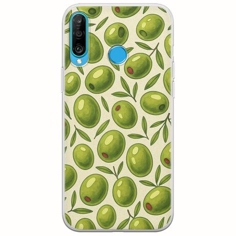 Olive Vibes Huawei P30 Lite Flexible TPU (Διάφανη Σιλικόνη)