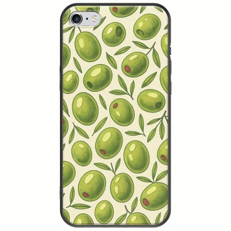 Olive Vibes iPhone 6 Plus / iPhone 6s Plus Black TPU (Μαύρη Σιλικόνη)