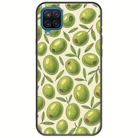 Olive Vibes Samsung Galaxy A12 Black TPU (Μαύρη Σιλικόνη)