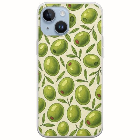 Olive Vibes iPhone 15 Flexible TPU (Διάφανη Σιλικόνη)