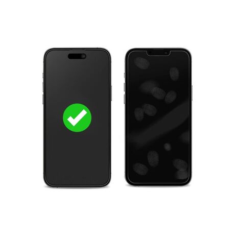 Ματ προστατευτικό tempered glass για iPhone 16 Plus με μαύρο πλαίσιο
