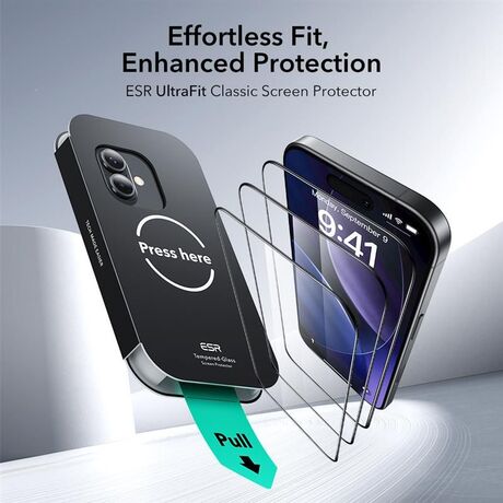 ESR Tempered Glass 2-Pack για iPhone Air οθόνη
