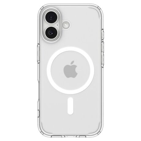 διάφανη θήκη iphone 17 με λευκό πλαίσιο και magsafe