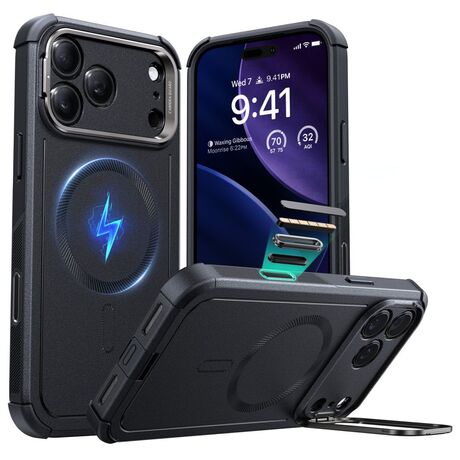 ESR Cyber Kickstand MagSafe θήκη iPhone 17 Pro Max μαύρη