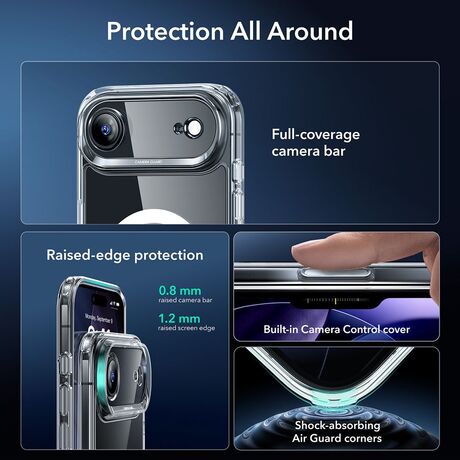 ESR iPhone Air θήκη διάφανη με προστατευτικό tempered glass