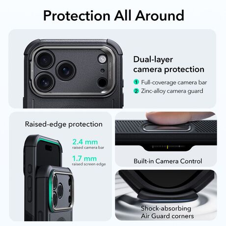 ESR black case για iPhone 17 Pro Max προστασία
