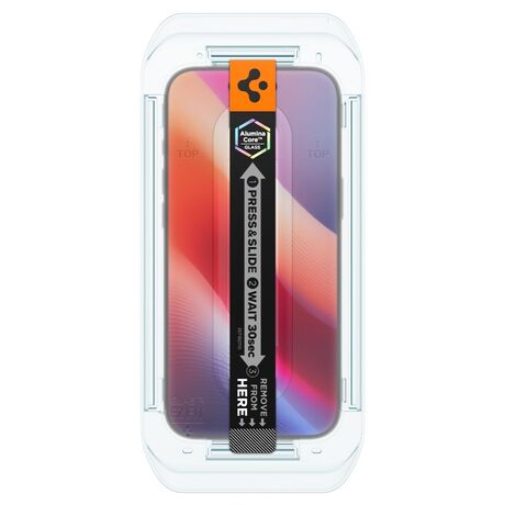 Spigen iPhone Air screen protector GLAS.tR EZ Fit με easy install tray