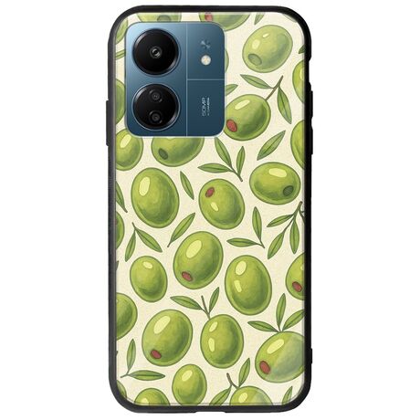 Olive Vibes Xiaomi Poco C65 Groove TPU (Tempered Glass και TPU)