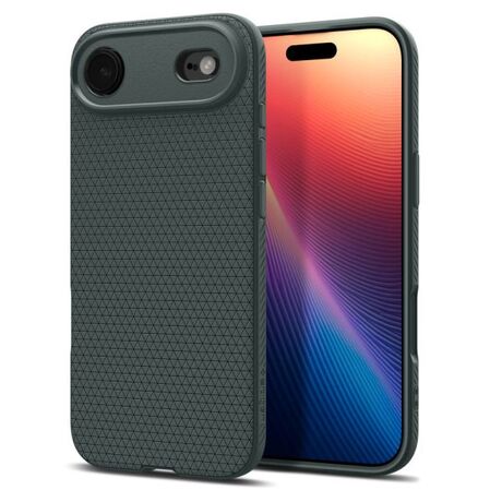 Θήκη Spigen Liquid Air Abyss Green για iPhone μπροστά