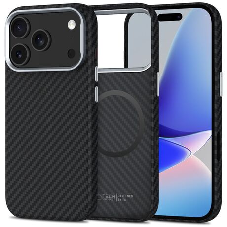 Θήκη Tech Protect ION Carbon MagSafe iPhone 17 Pro Black Silver