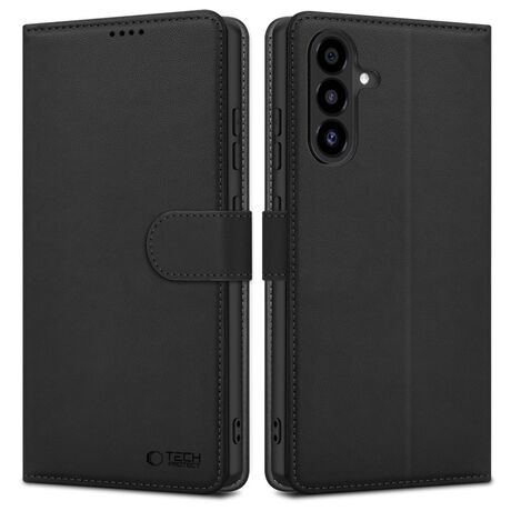 Θήκη Galaxy A36 5G Tech Protect Black – εμπρόσθια όψη σε μωβ χρώμα