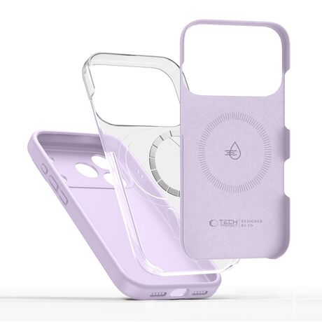 Tech Protect Silicone Fit MagSafe θήκη για iPhone 17 Pro Max μωβ