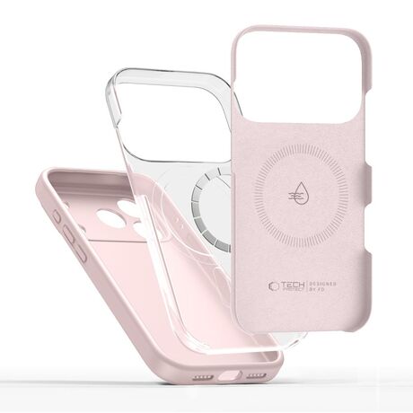Tech Protect Silicone Fit MagSafe θήκη για iPhone 17 Pro Max ροζ