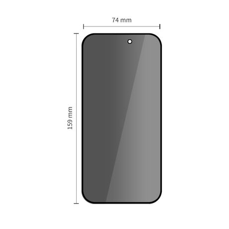 empered glass 9H με privacy filter για iPhone 16/17 Pro Max