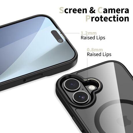 Tech Protect Magmat Clear  Black MagSafe Case iPhone 17