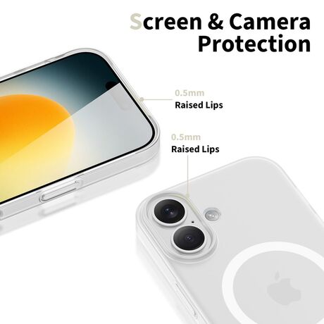 Slim matte white case Tech Protect για iPhone 17