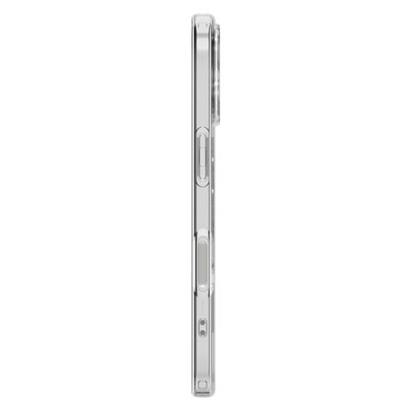 Θήκη iPhone 17 Spigen διάφανη με λευκό μαγνητικό δακτύλιο