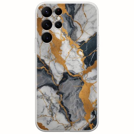The Marble Collection - Artistic Samsung Galaxy S22 Ultra Flexible TPU (Διάφανη Σιλικόνη)