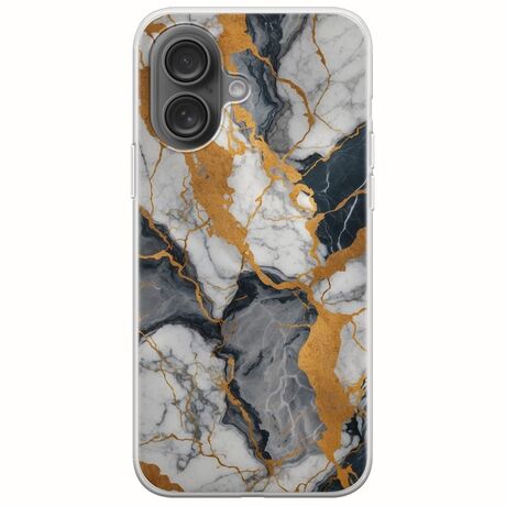 The Marble Collection - Artistic iPhone 16 Plus Flexible TPU (Διάφανη Σιλικόνη)