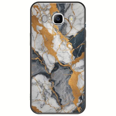 The Marble Collection - Artistic Samsung Galaxy J5(2016) Black TPU (Μαύρη Σιλικόνη)