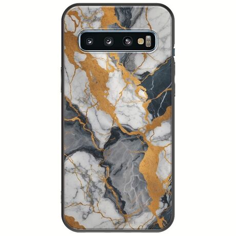The Marble Collection - Artistic Samsung Galaxy S10 Black TPU (Μαύρη Σιλικόνη)