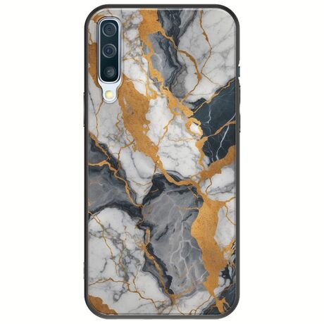 The Marble Collection - Artistic Samsung Galaxy A50 Black TPU (Μαύρη Σιλικόνη)