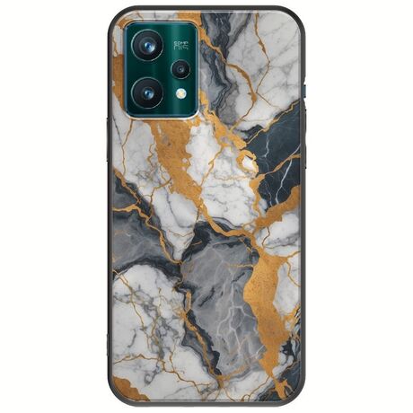 The Marble Collection - Artistic Realme 9 Pro Black TPU (Μαύρη Σιλικόνη)