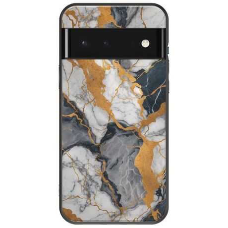 The Marble Collection - Artistic Google Pixel 6 Pro 5G Black TPU (Μαύρη Σιλικόνη)