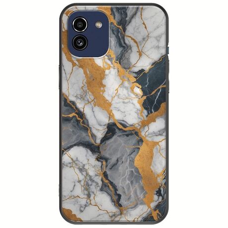 The Marble Collection - Artistic Samsung Galaxy A03 Black TPU (Μαύρη Σιλικόνη)