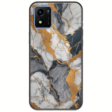 The Marble Collection - Artistic Vivo Y01 Black TPU (Μαύρη Σιλικόνη)