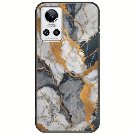 The Marble Collection - Artistic Realme GT Neo 3 Black TPU (Μαύρη Σιλικόνη)