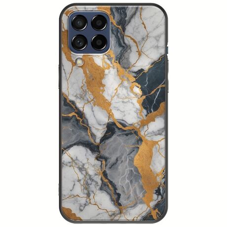 The Marble Collection - Artistic Samsung Galaxy M53 5G Black TPU (Μαύρη Σιλικόνη)