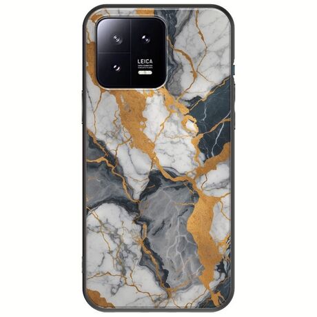 The Marble Collection - Artistic Xiaomi 13 5G Black TPU (Μαύρη Σιλικόνη)