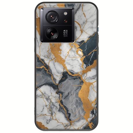 The Marble Collection - Artistic Xiaomi 13T 5G Black TPU (Μαύρη Σιλικόνη)