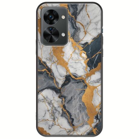The Marble Collection - Artistic OnePlus Nord 2T 5G Black TPU (Μαύρη Σιλικόνη)