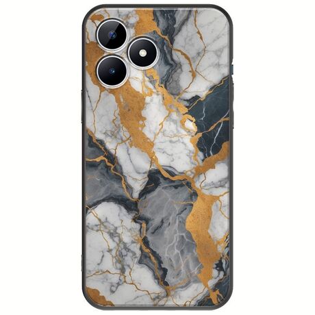 The Marble Collection - Artistic Realme Note 50 Black TPU (Μαύρη Σιλικόνη)