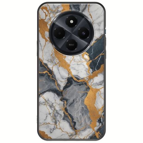 The Marble Collection - Artistic Xiaomi Poco C75 4G Black TPU (Μαύρη Σιλικόνη)