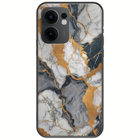 The Marble Collection - Artistic Oppo Reno 13 F 5G Black TPU (Μαύρη Σιλικόνη)