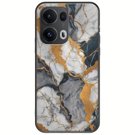 The Marble Collection - Artistic Oppo Reno 13 Pro 5G Black TPU (Μαύρη Σιλικόνη)