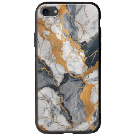 The Marble Collection - Artistic iPhone 7 Groove TPU (Tempered Glass και TPU)