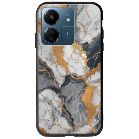 The Marble Collection - Artistic Xiaomi Poco C65 Groove TPU (Tempered Glass και TPU)