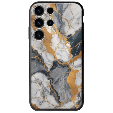 The Marble Collection - Artistic Samsung Galaxy S25 Ultra 5G Groove TPU (Tempered Glass και TPU)