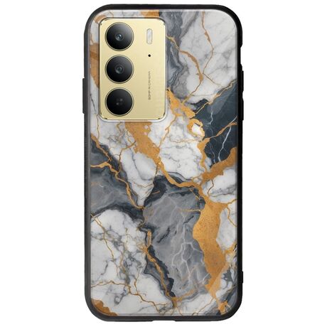 The Marble Collection - Artistic Realme 14x 5G Groove TPU (Tempered Glass και TPU)