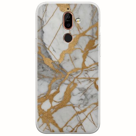 The Marble Collection - Elegance Nokia 7 Plus  Flexible TPU (Διάφανη Σιλικόνη)