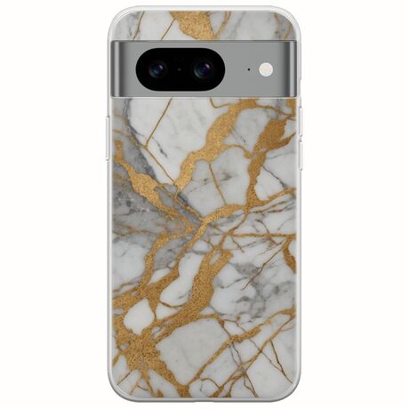 The Marble Collection - Elegance Google Pixel 8a 5G Flexible TPU (Διάφανη Σιλικόνη)