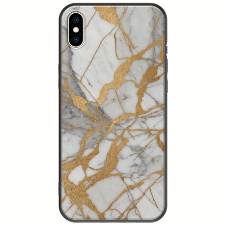 The Marble Collection - Elegance iPhone XS Max Black TPU (Μαύρη Σιλικόνη)