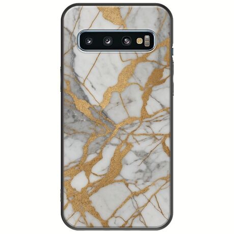 The Marble Collection - Elegance Samsung Galaxy S10 Black TPU (Μαύρη Σιλικόνη)